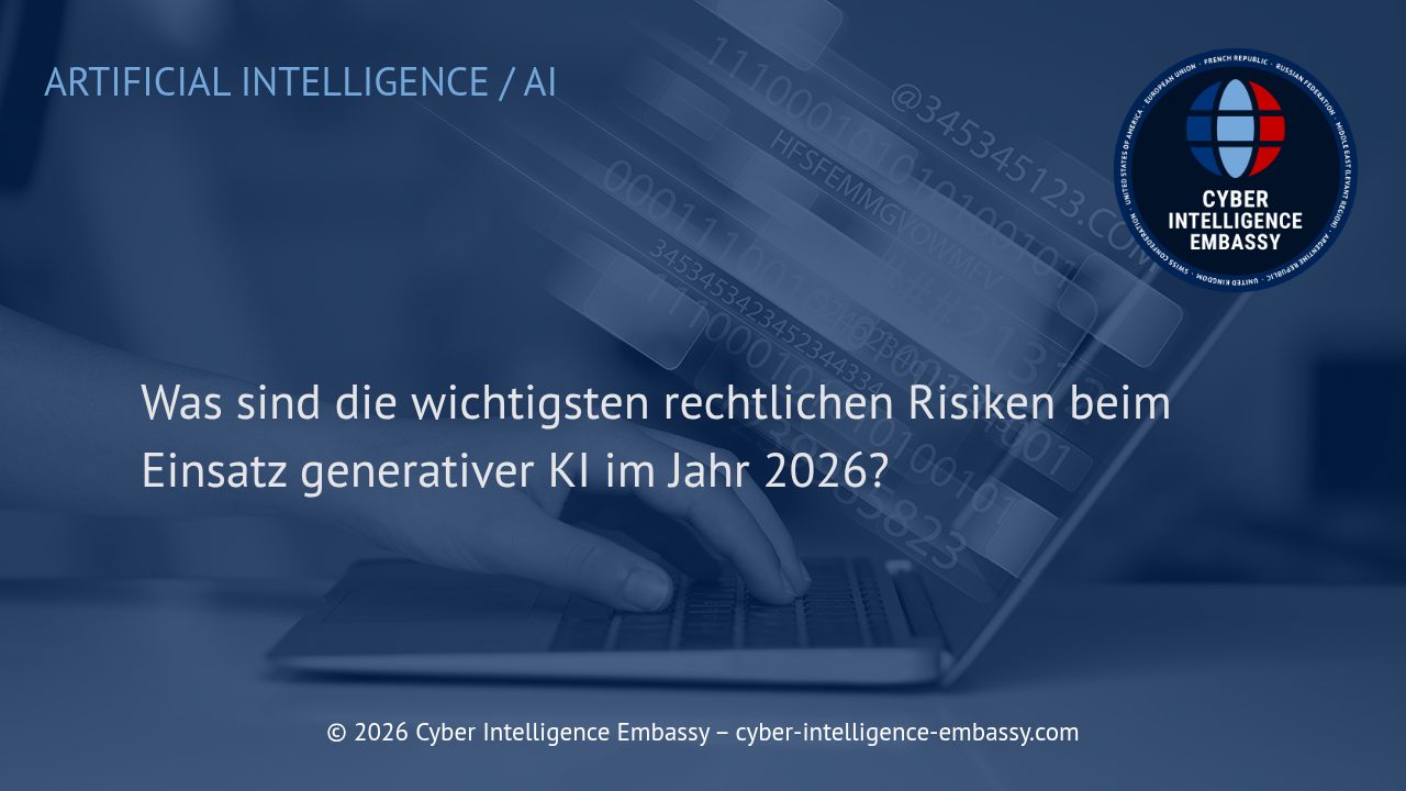 Was sind die wichtigsten rechtlichen Risiken beim Einsatz generativer KI im Jahr 2026?