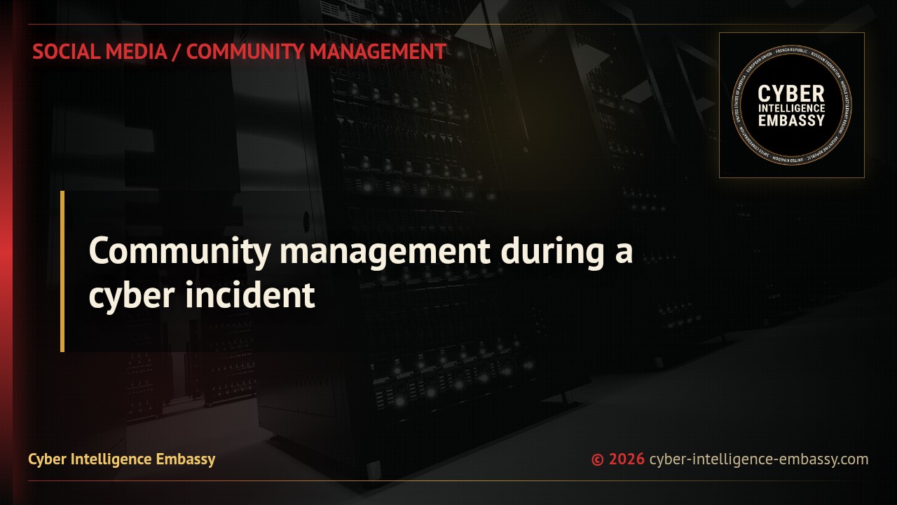 Community management during a cyber incident