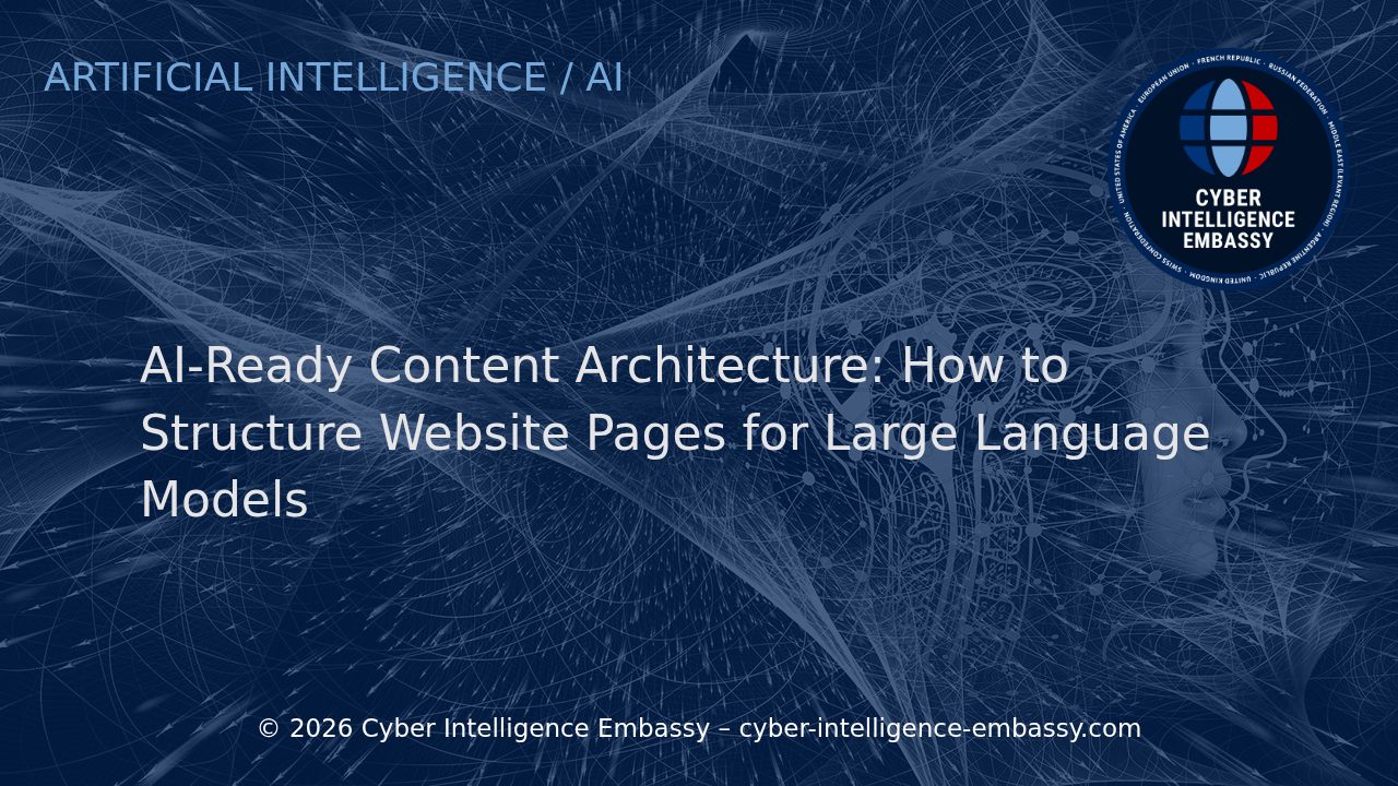 AI-Ready Content Architecture: How to Structure Website Pages for Large Language Models