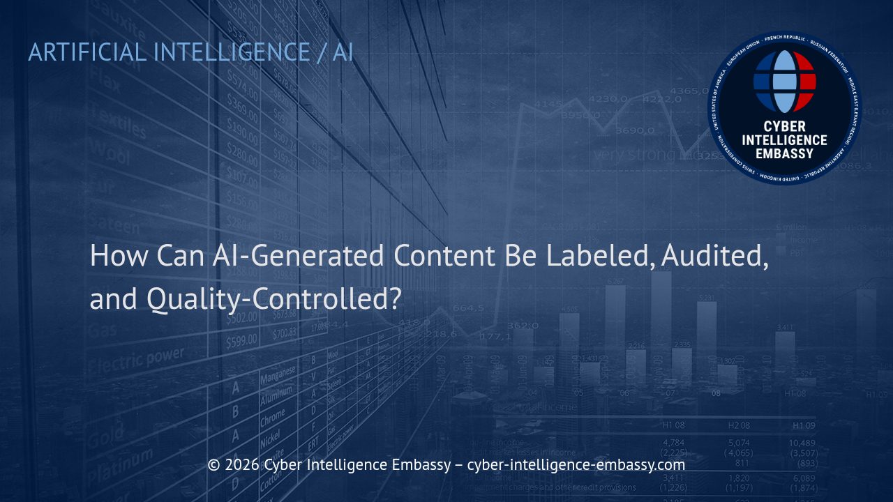 How Can AI-Generated Content Be Labeled, Audited, and Quality-Controlled?