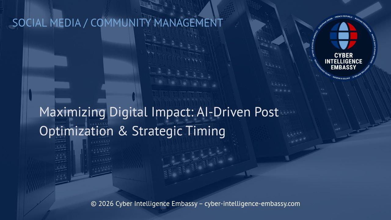 Maximizing Digital Impact: AI-Driven Post Optimization & Strategic Timing