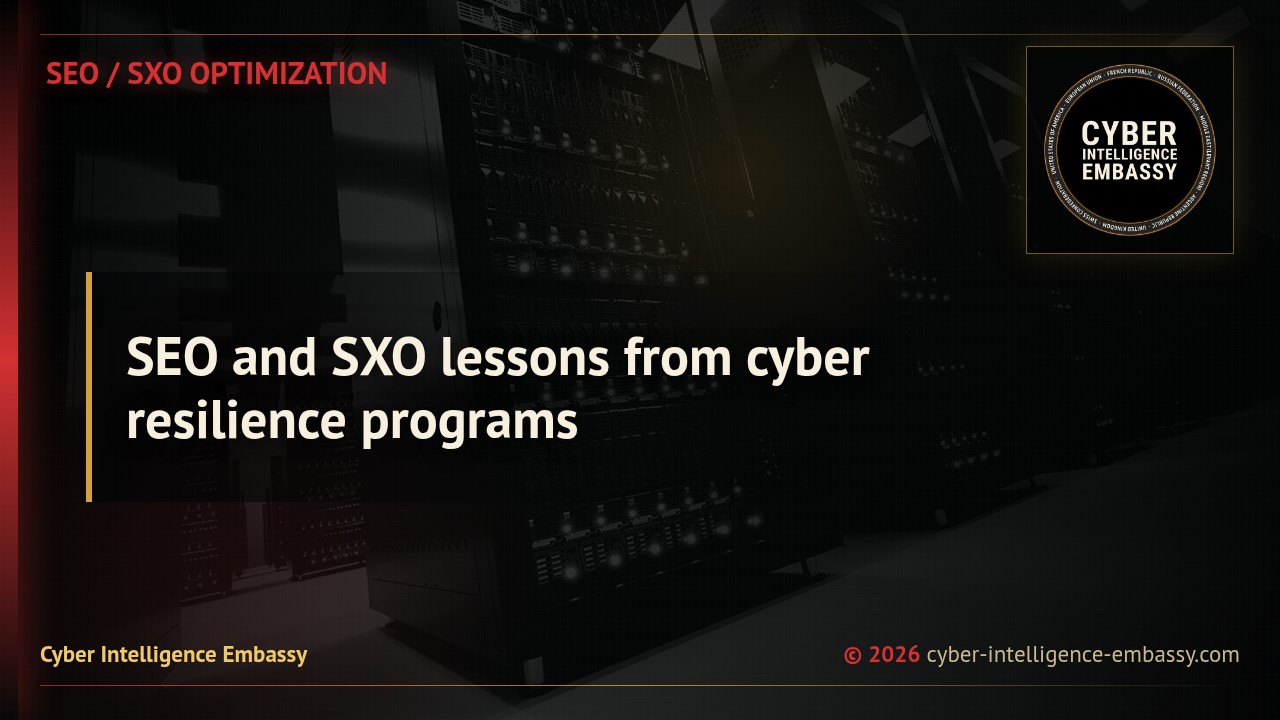 SEO and SXO lessons from cyber resilience programs