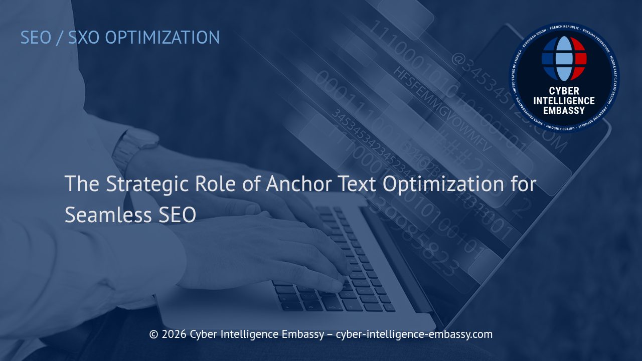 The Strategic Role of Anchor Text Optimization for Seamless SEO