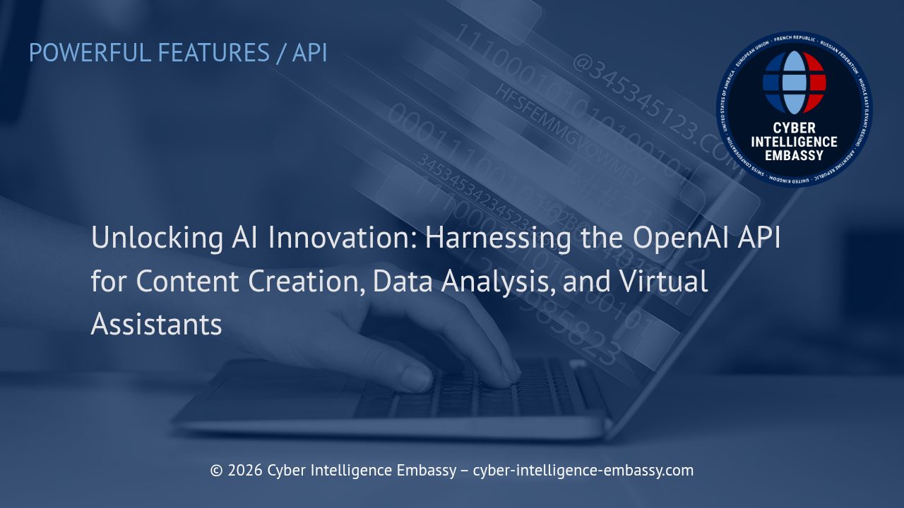 Unlocking AI Innovation: Harnessing the OpenAI API for Content Creation, Data Analysis, and Virtual Assistants