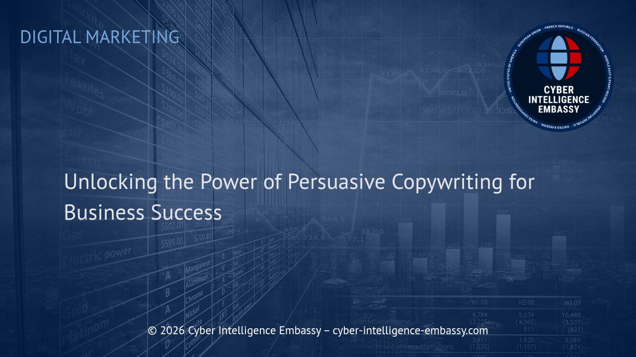 Unlocking the Power of Persuasive Copywriting for Business Success