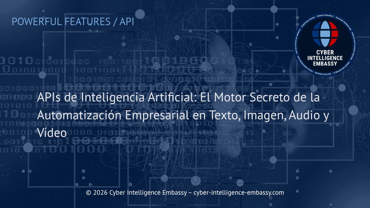 APIs de Inteligencia Artificial: El Motor Secreto de la Automatización Empresarial en Texto, Imagen, Audio y Vídeo