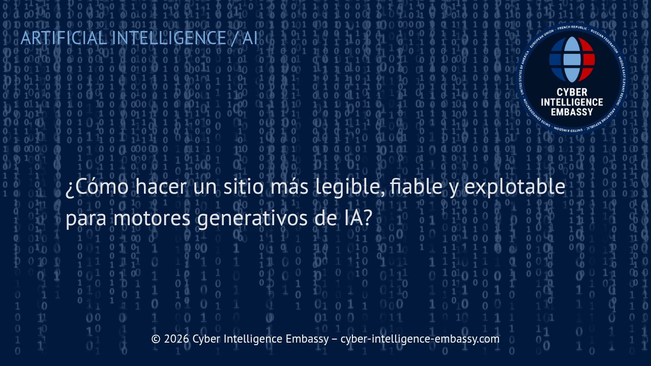 ¿Cómo hacer un sitio más legible, fiable y explotable para motores generativos de IA?