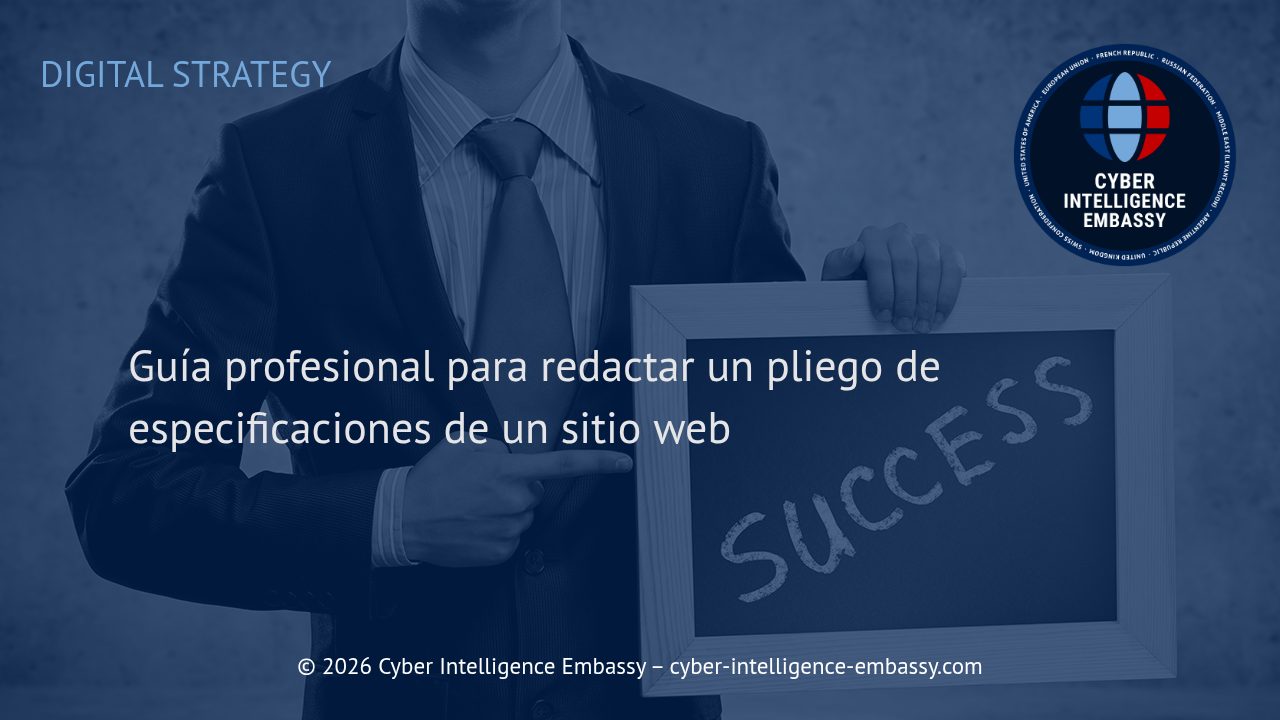 Guía profesional para redactar un pliego de especificaciones de un sitio web