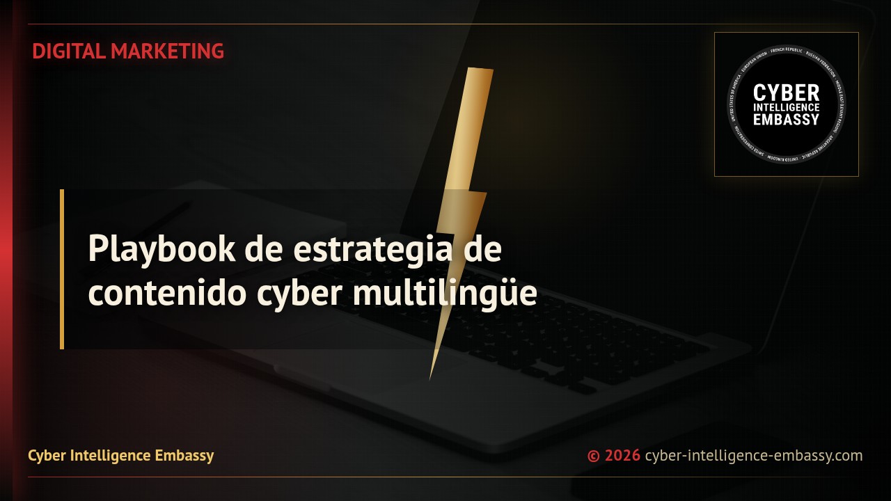 Playbook de estrategia de contenido cyber multilingüe