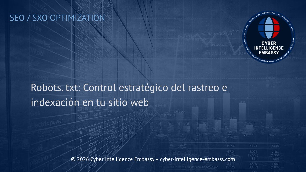 Robots. txt: Control estratégico del rastreo e indexación en tu sitio web
