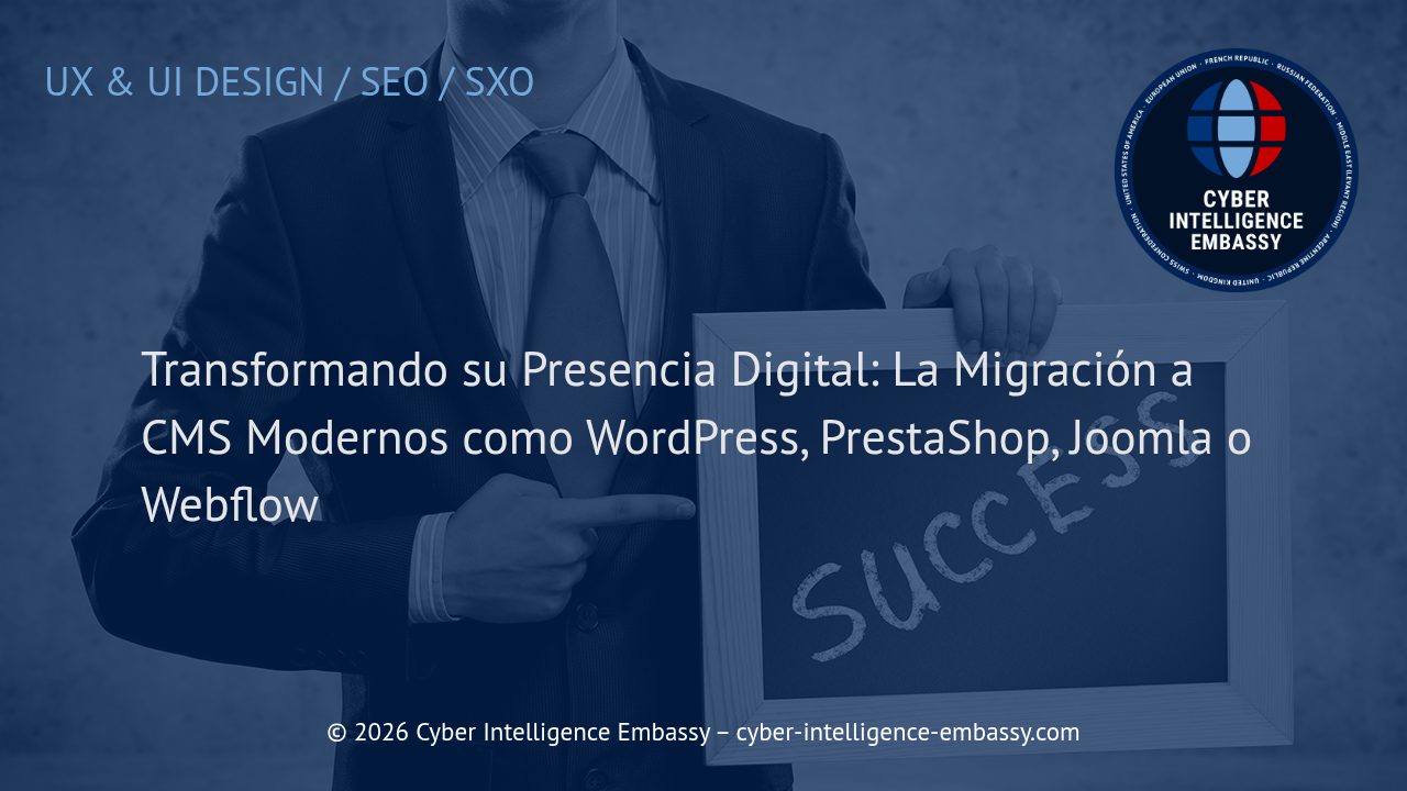 Transformando su Presencia Digital: La Migración a CMS Modernos como WordPress, PrestaShop, Joomla o Webflow