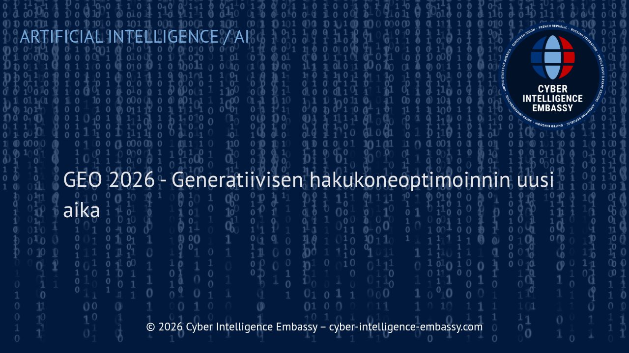 GEO 2026 - Generatiivisen hakukoneoptimoinnin uusi aika
