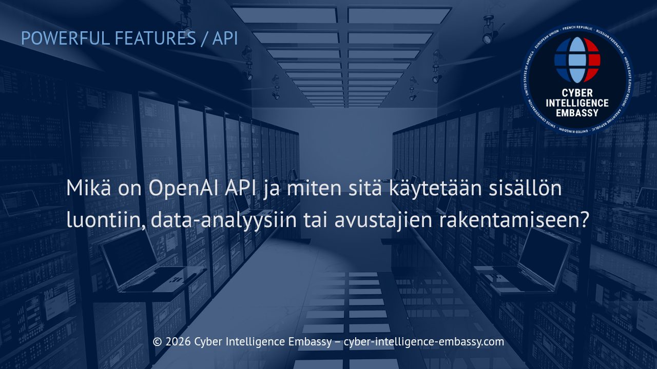 Mikä on OpenAI API ja miten sitä käytetään sisällön luontiin, data-analyysiin tai avustajien rakentamiseen?