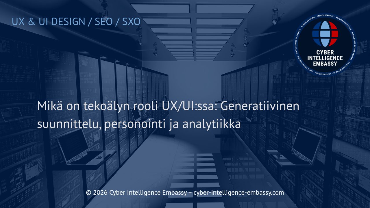Mikä on tekoälyn rooli UX/UI:ssa: Generatiivinen suunnittelu, personointi ja analytiikka