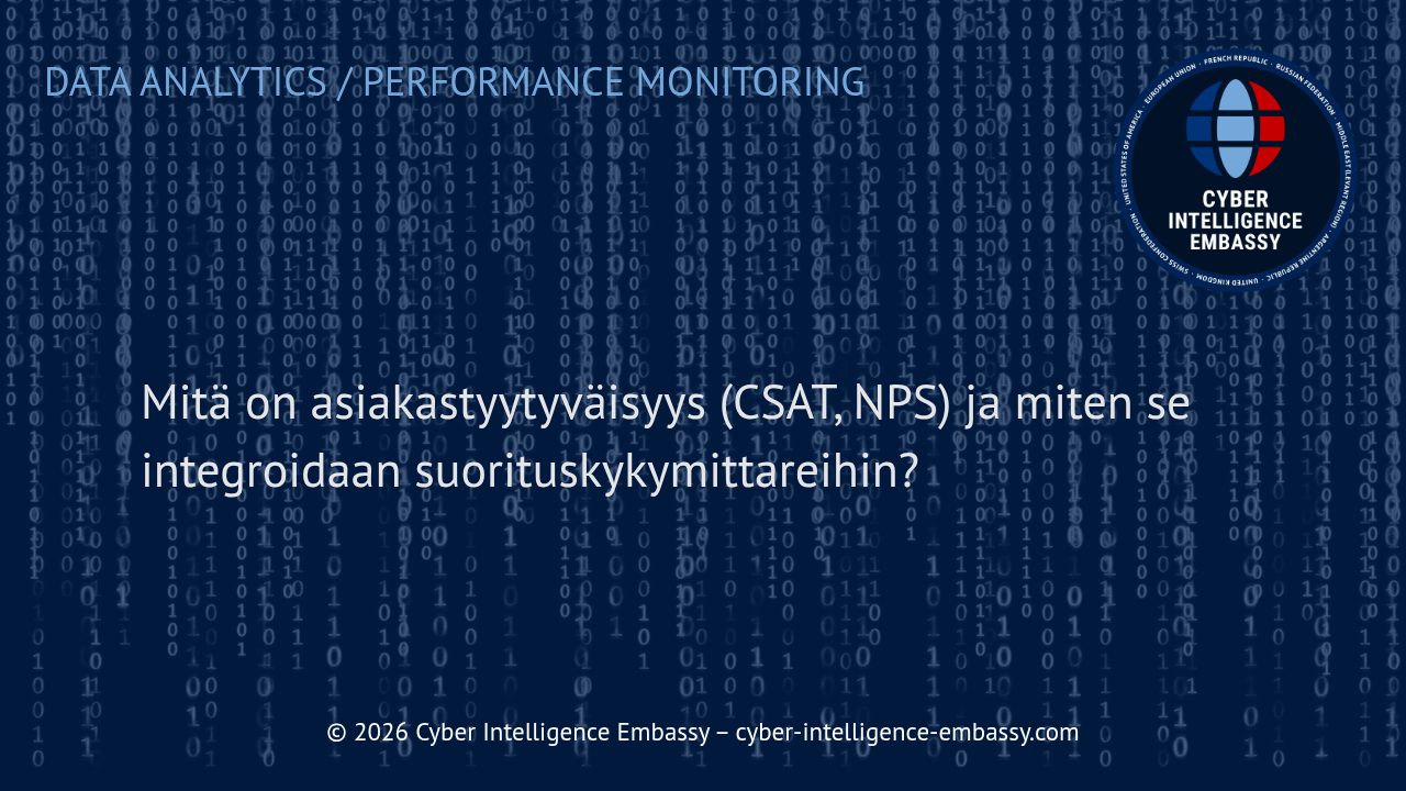 Mitä on asiakastyytyväisyys (CSAT, NPS) ja miten se integroidaan suorituskykymittareihin?