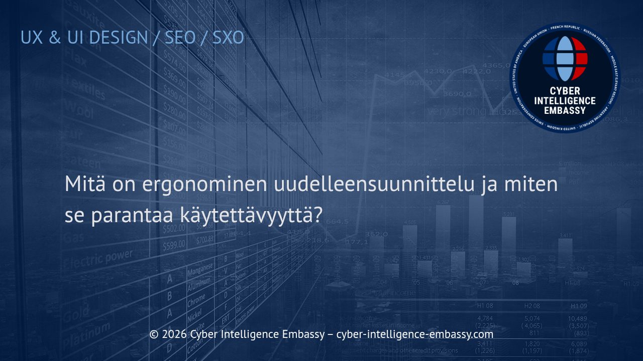 Mitä on ergonominen uudelleensuunnittelu ja miten se parantaa käytettävyyttä?