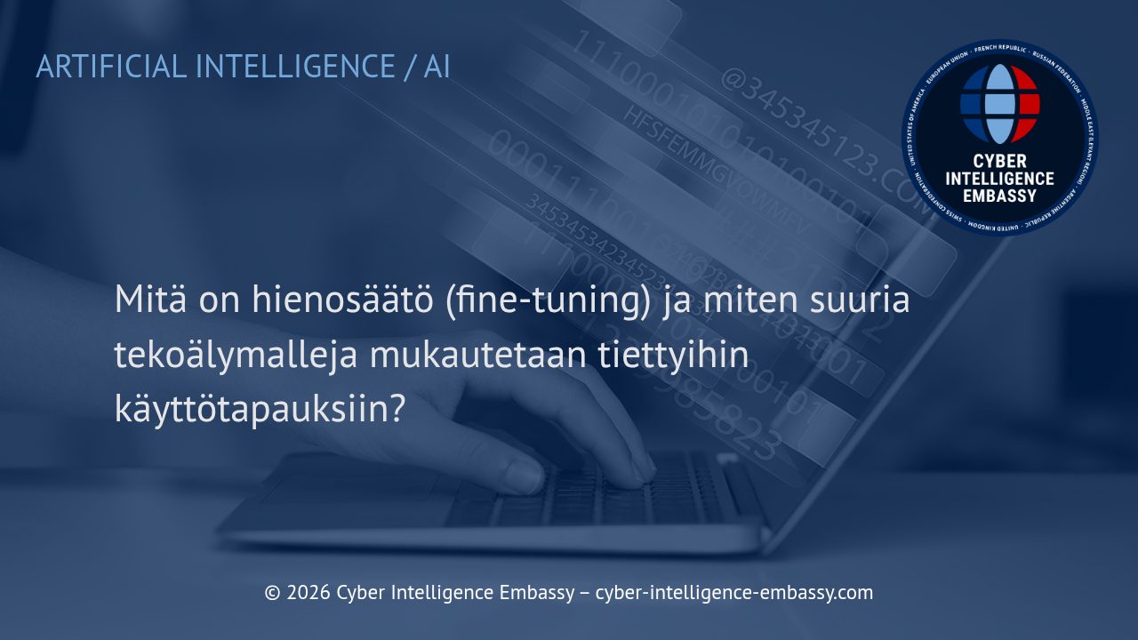 Mitä on hienosäätö (fine-tuning) ja miten suuria tekoälymalleja mukautetaan tiettyihin käyttötapauksiin?