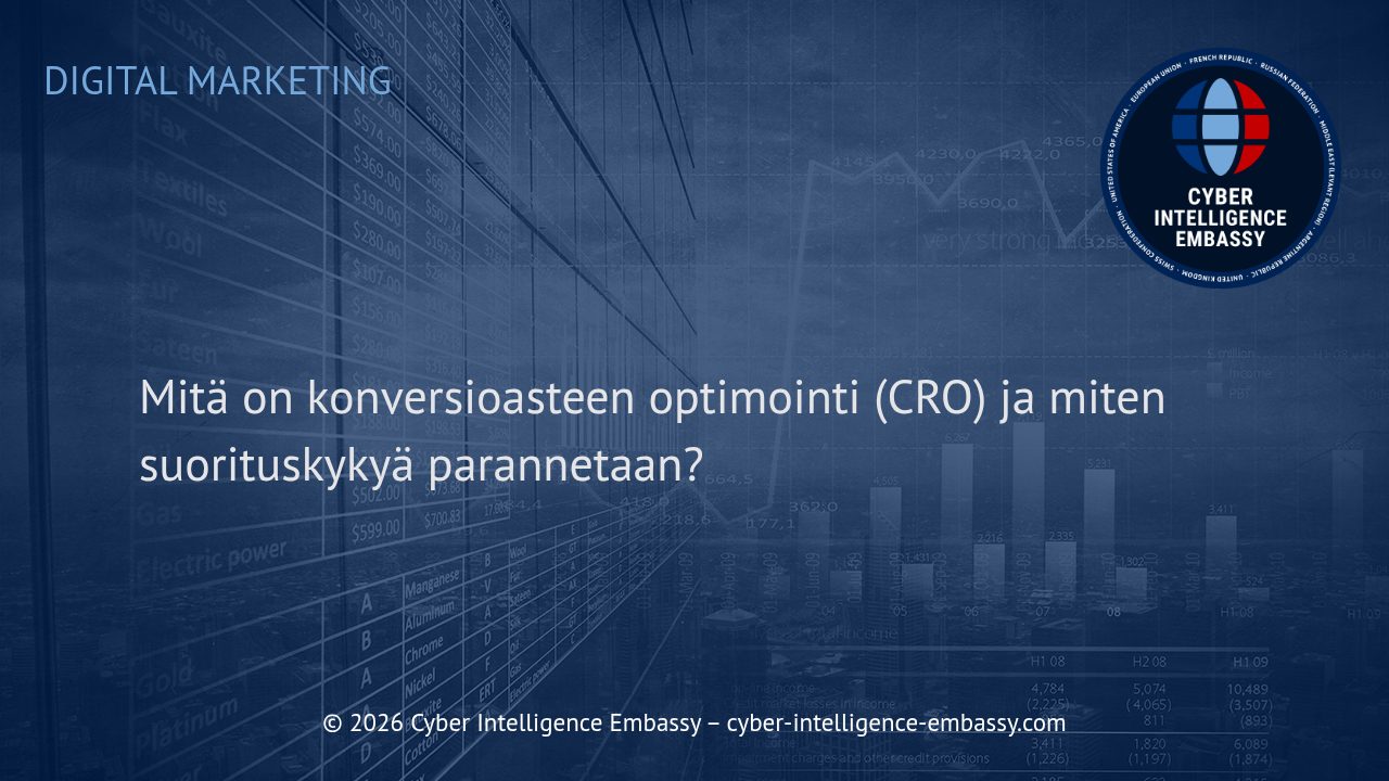 Mitä on konversioasteen optimointi (CRO) ja miten suorituskykyä parannetaan?