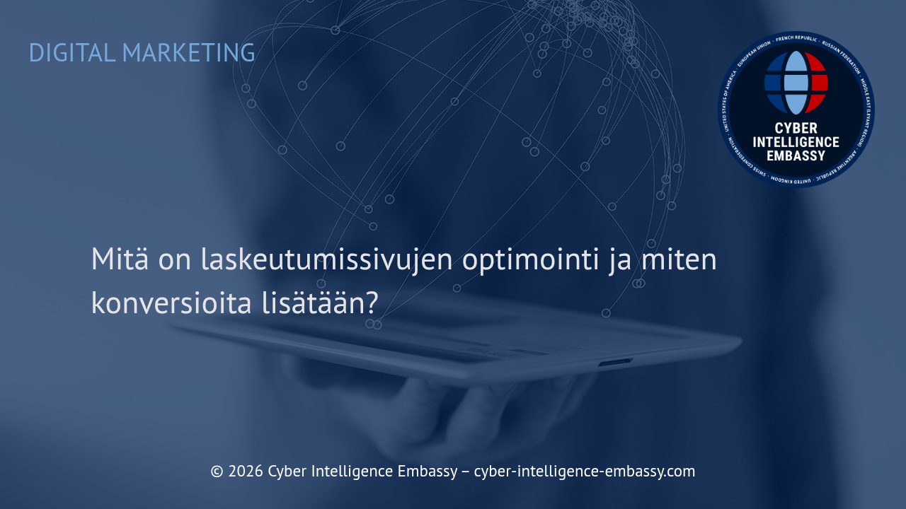 Mitä on laskeutumissivujen optimointi ja miten konversioita lisätään?