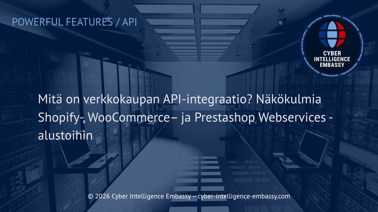 Mitä on verkkokaupan API-integraatio? Näkökulmia Shopify-, WooCommerce– ja Prestashop Webservices -alustoihin