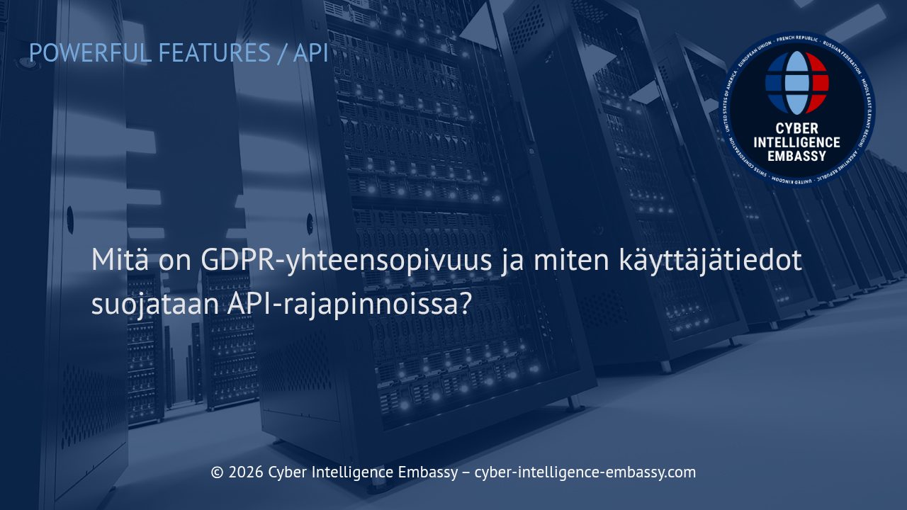 Mitä on GDPR-yhteensopivuus ja miten käyttäjätiedot suojataan API-rajapinnoissa?
