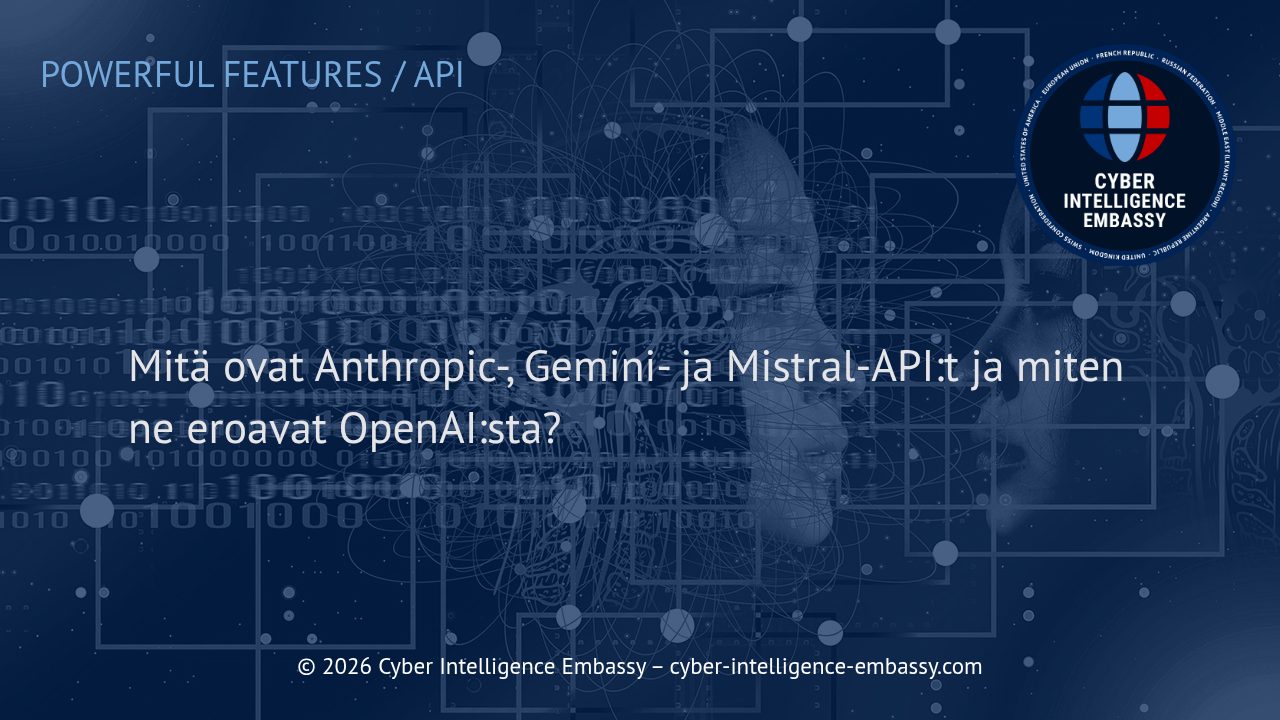 Mitä ovat Anthropic-, Gemini- ja Mistral-API:t ja miten ne eroavat OpenAI:sta?