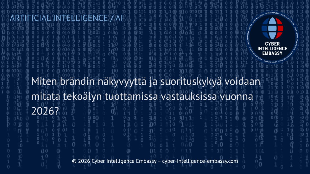Miten brändin näkyvyyttä ja suorituskykyä voidaan mitata tekoälyn tuottamissa vastauksissa vuonna 2026?