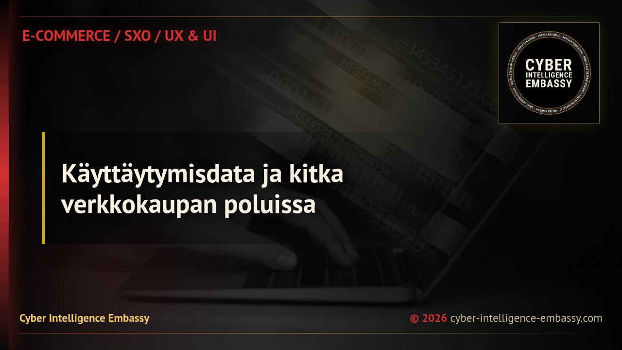 Käyttäytymisdata ja kitka verkkokaupan poluissa