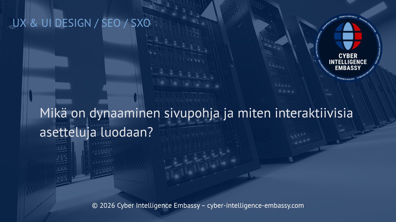 Mikä on dynaaminen sivupohja ja miten interaktiivisia asetteluja luodaan?