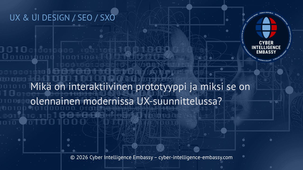 Mikä on interaktiivinen prototyyppi ja miksi se on olennainen modernissa UX-suunnittelussa?