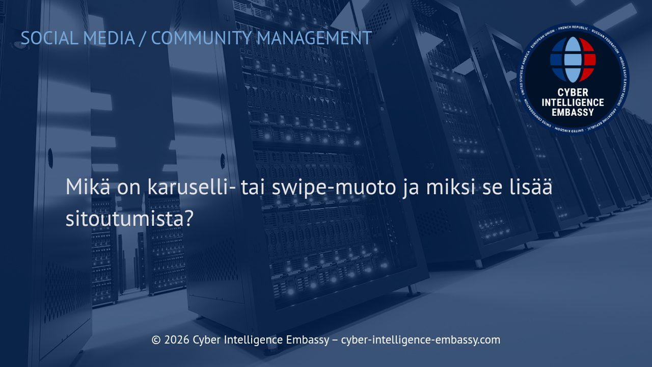 Mikä on karuselli- tai swipe-muoto ja miksi se lisää sitoutumista?