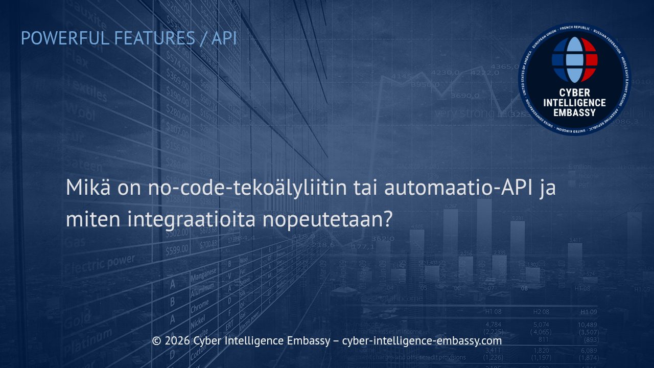 Mikä on no-code-tekoälyliitin tai automaatio-API ja miten integraatioita nopeutetaan?