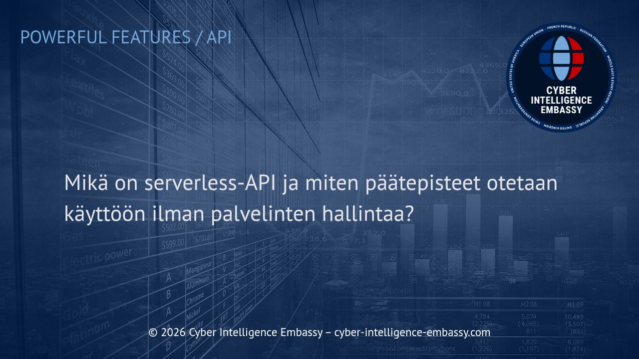 Mikä on serverless-API ja miten päätepisteet otetaan käyttöön ilman palvelinten hallintaa?