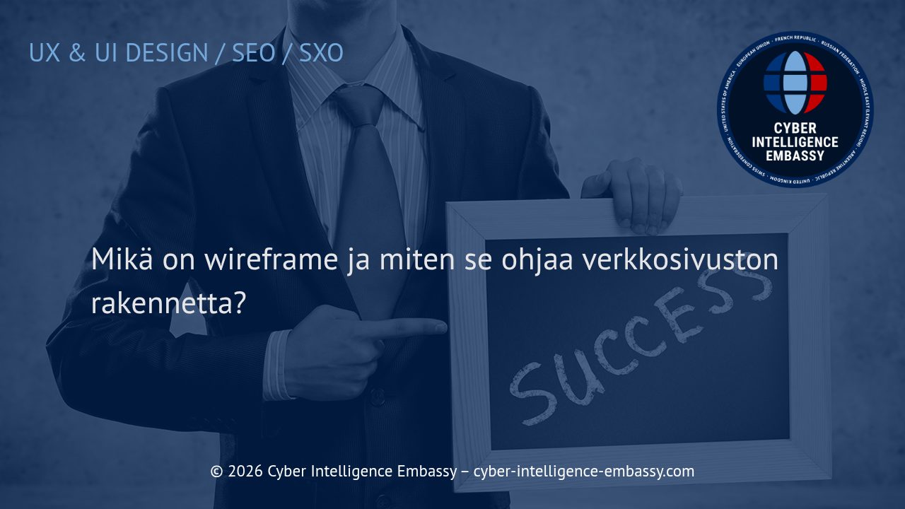 Mikä on wireframe ja miten se ohjaa verkkosivuston rakennetta?