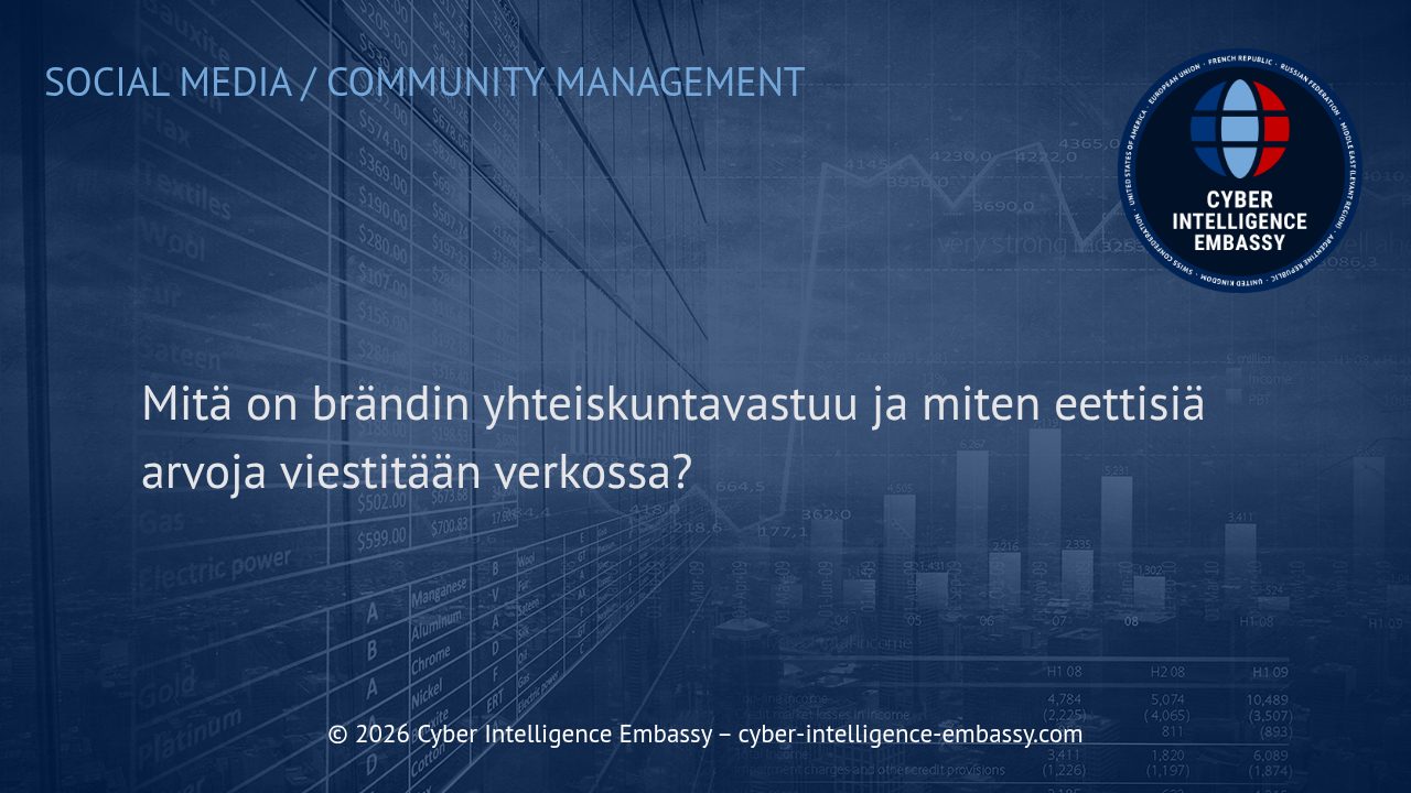 Mitä on brändin yhteiskuntavastuu ja miten eettisiä arvoja viestitään verkossa?