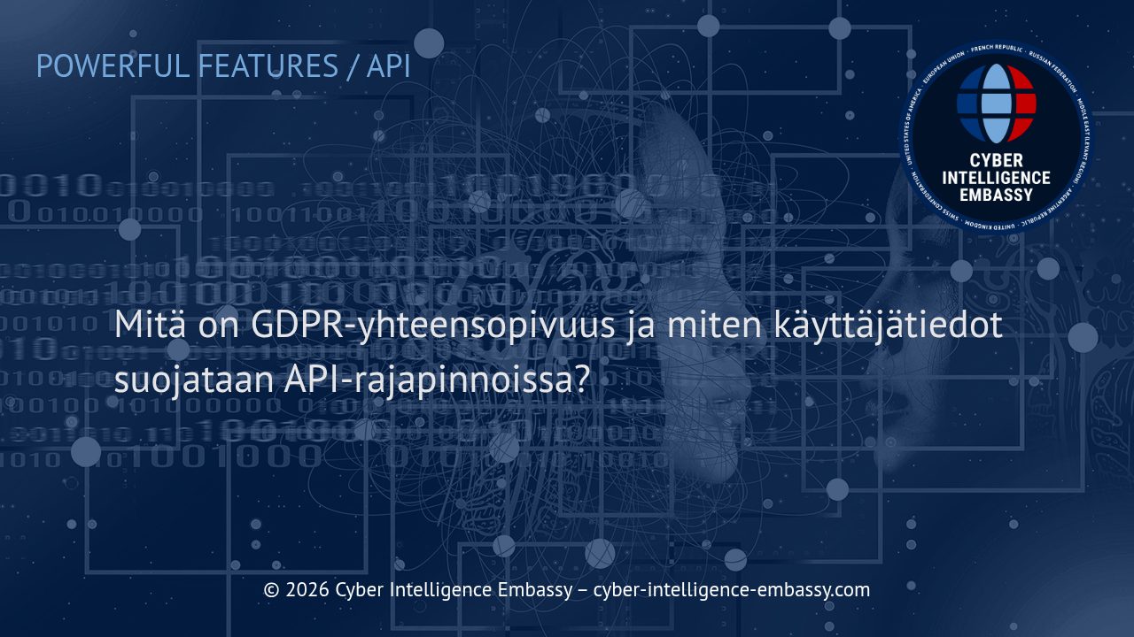 Mitä on GDPR-yhteensopivuus ja miten käyttäjätiedot suojataan API-rajapinnoissa?