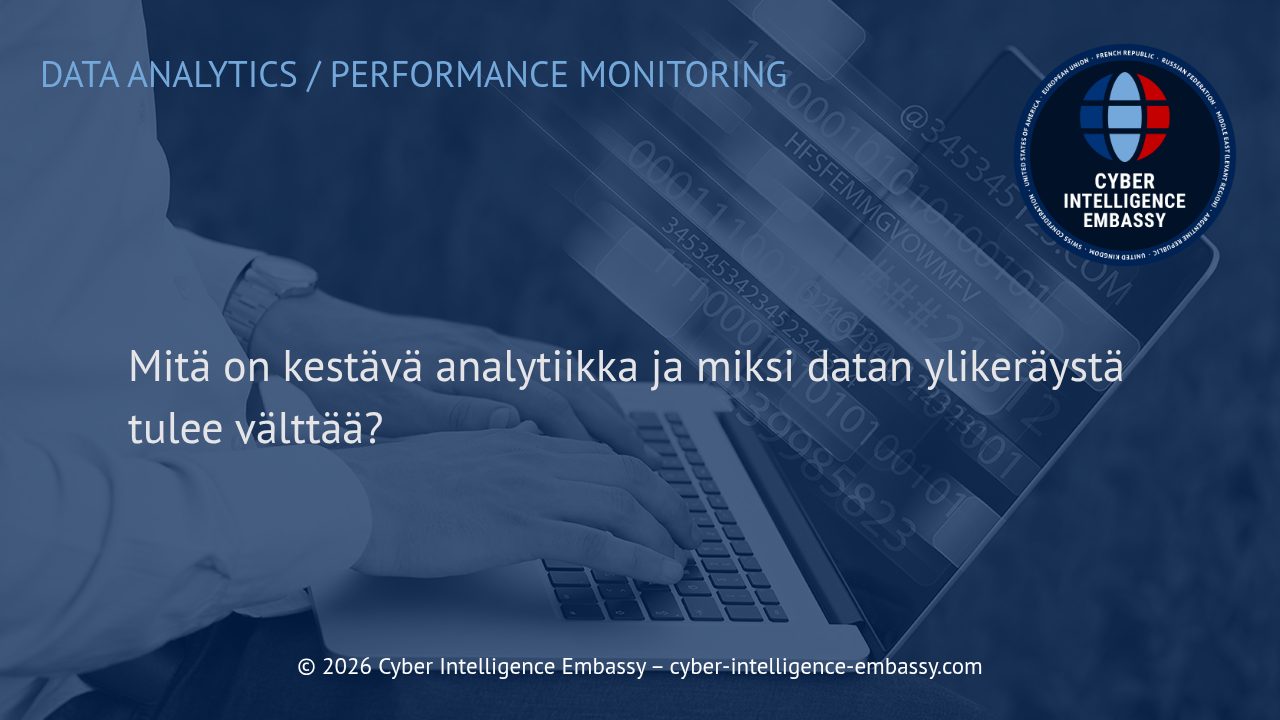 Mitä on kestävä analytiikka ja miksi datan ylikeräystä tulee välttää?