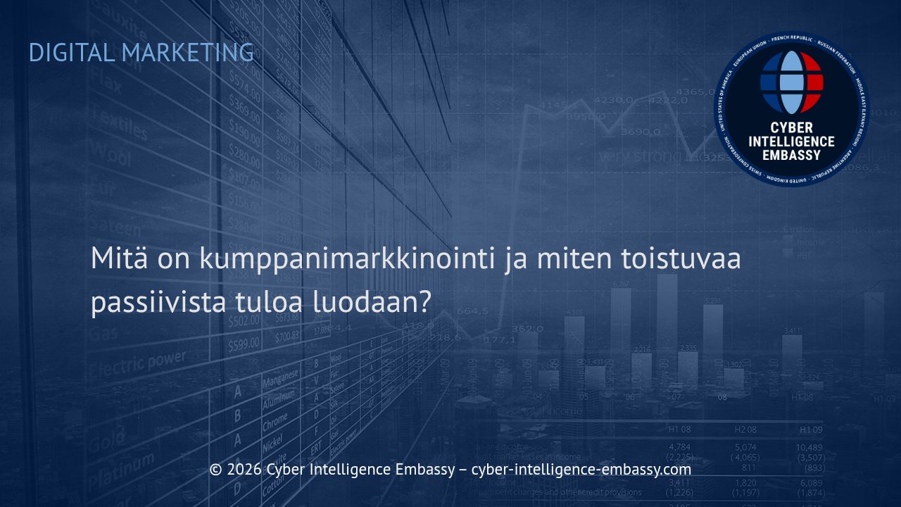 Mitä on kumppanimarkkinointi ja miten toistuvaa passiivista tuloa luodaan?