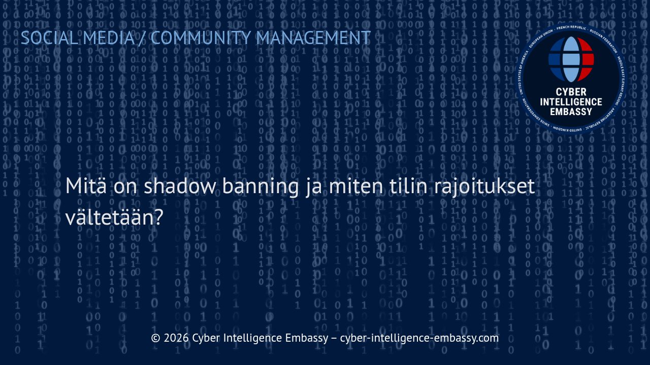 Mitä on shadow banning ja miten tilin rajoitukset vältetään?