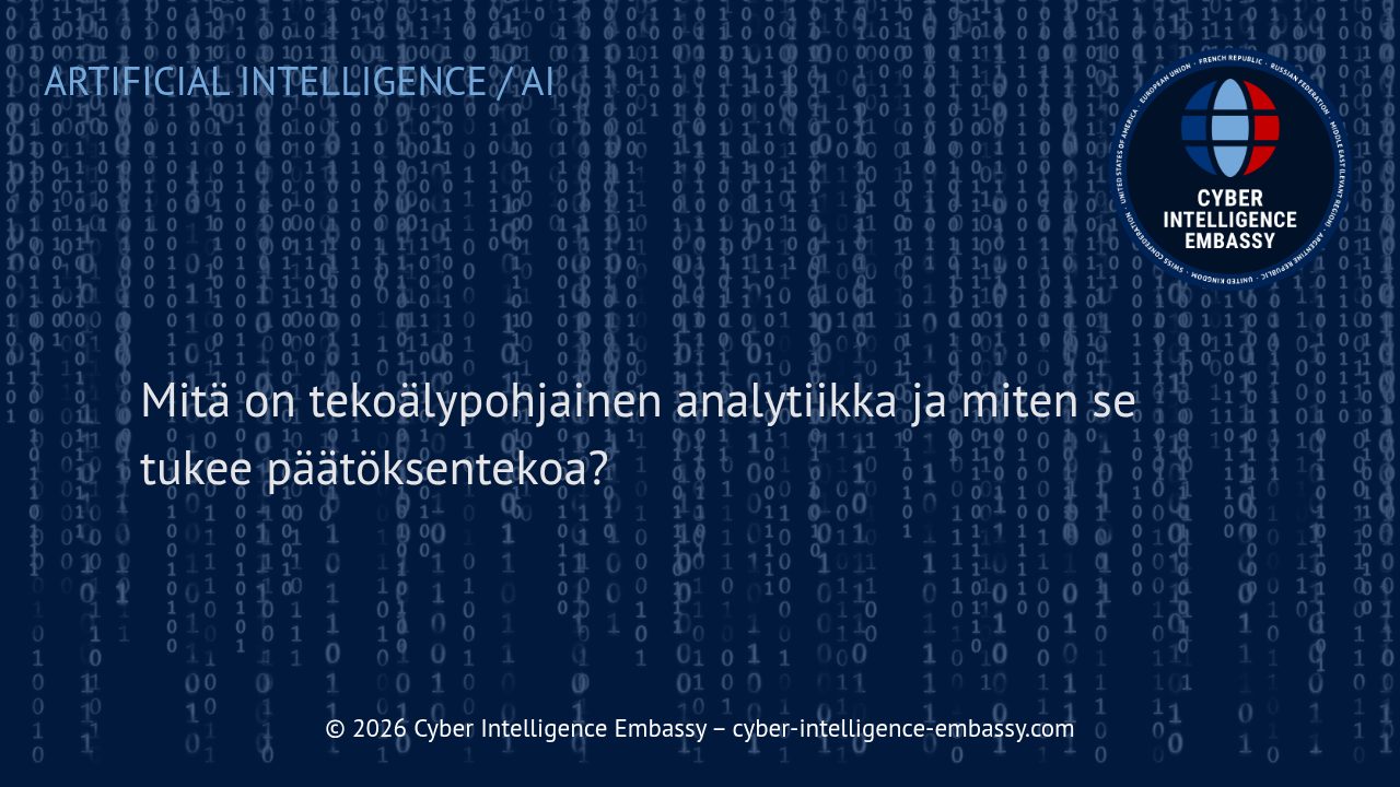 Mitä on tekoälypohjainen analytiikka ja miten se tukee päätöksentekoa?
