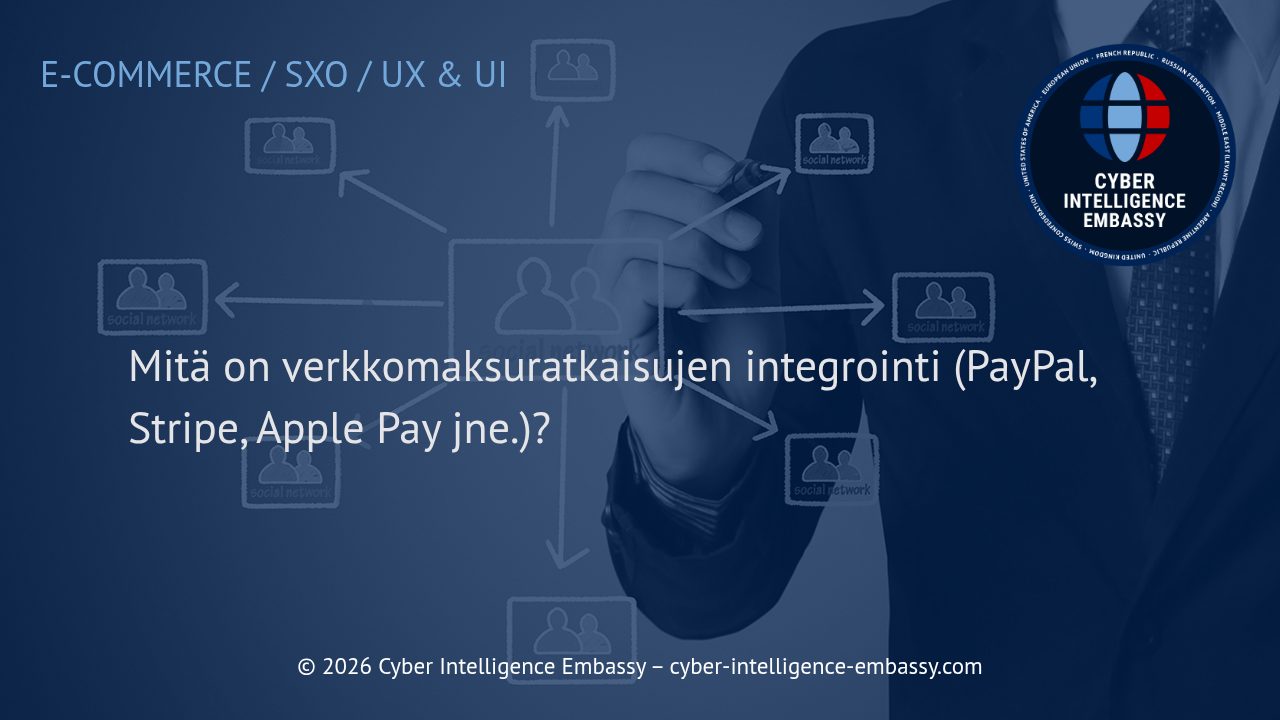 Mitä on verkkomaksuratkaisujen integrointi (PayPal, Stripe, Apple Pay jne.)?