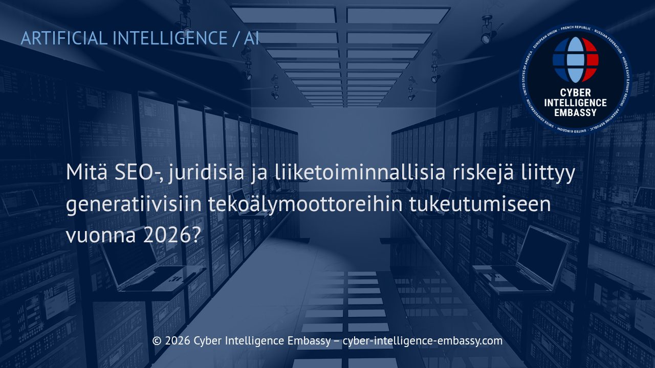 Mitä SEO-, juridisia ja liiketoiminnallisia riskejä liittyy generatiivisiin tekoälymoottoreihin tukeutumiseen vuonna 2026?