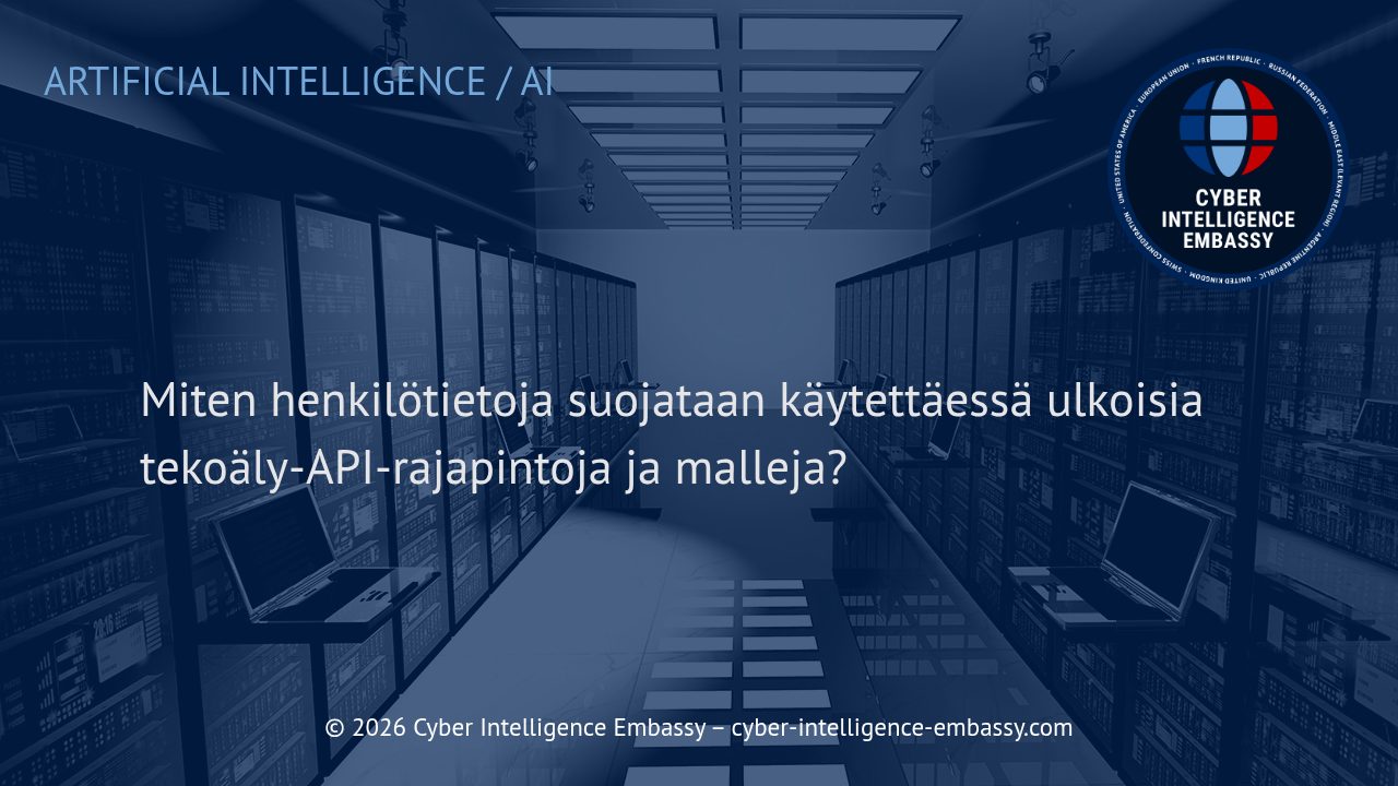 Miten henkilötietoja suojataan käytettäessä ulkoisia tekoäly-API-rajapintoja ja malleja?