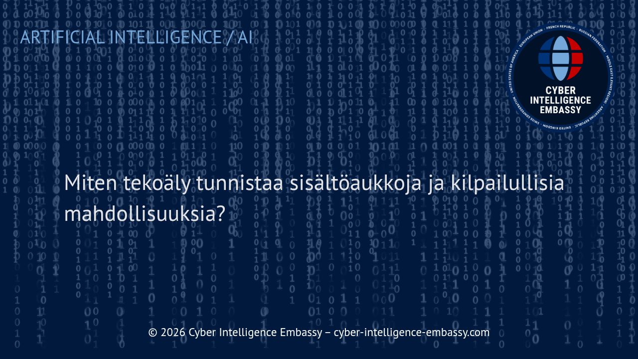 Miten tekoäly tunnistaa sisältöaukkoja ja kilpailullisia mahdollisuuksia?