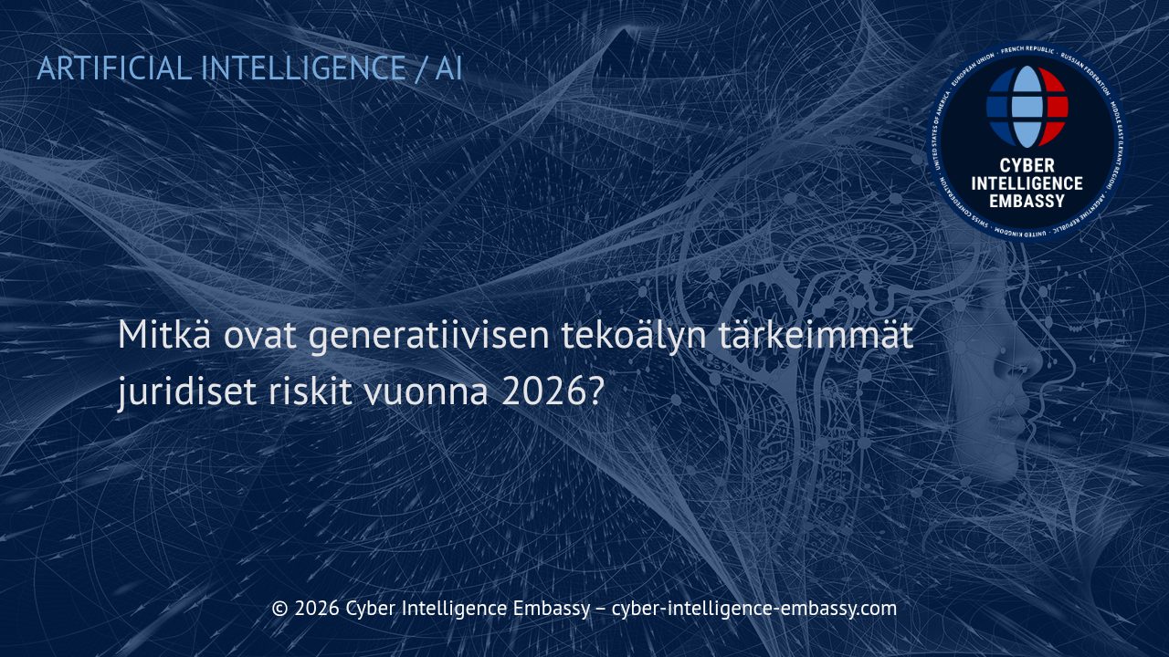 Mitkä ovat generatiivisen tekoälyn tärkeimmät juridiset riskit vuonna 2026?