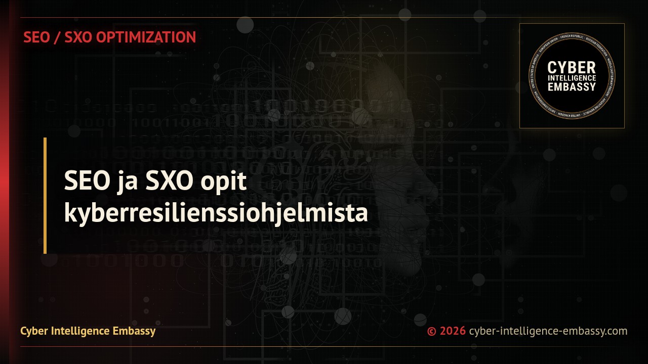 SEO ja SXO opit kyberresilienssiohjelmista