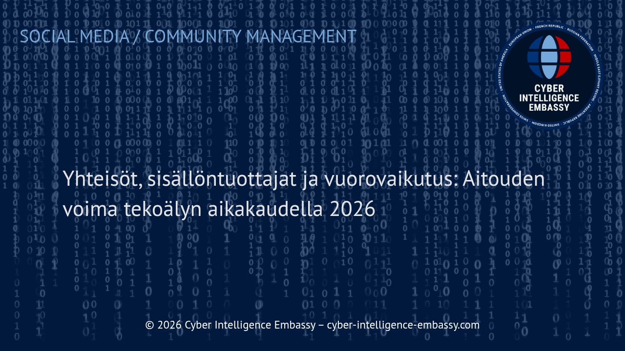 Yhteisöt, sisällöntuottajat ja vuorovaikutus: Aitouden voima tekoälyn aikakaudella 2026