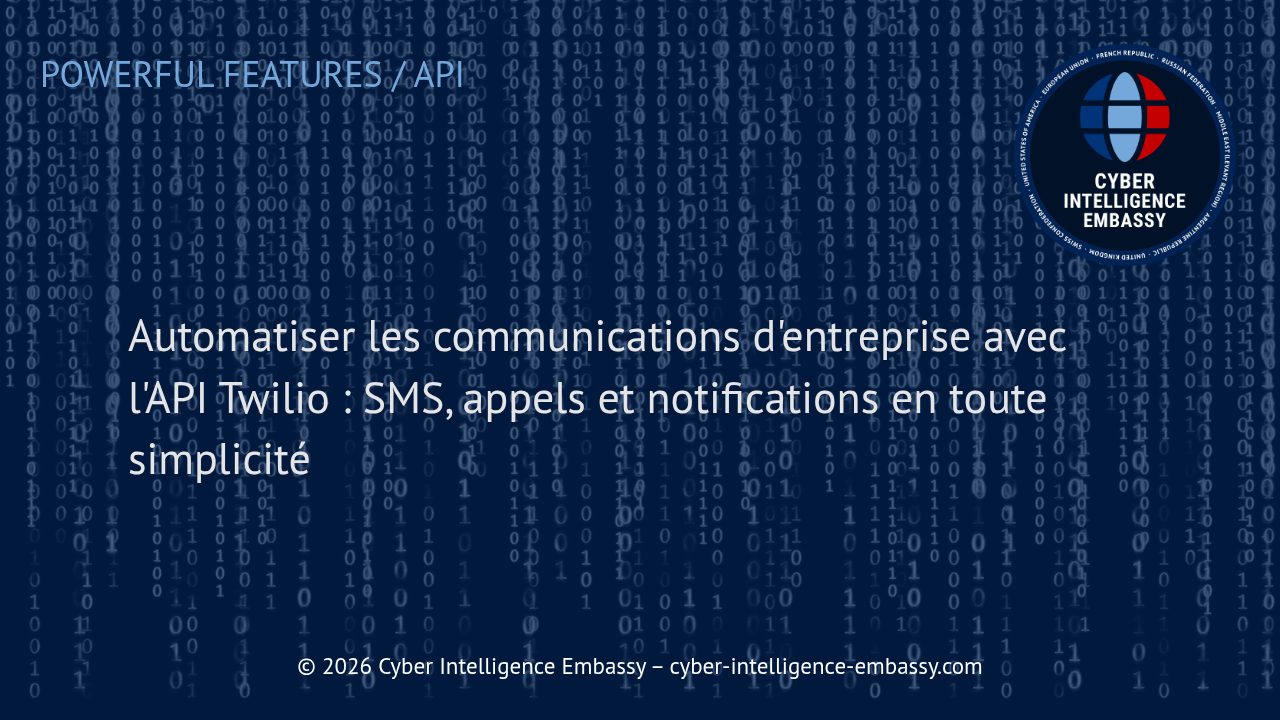 Automatiser les communications d'entreprise avec l'API Twilio : SMS, appels et notifications en toute simplicité