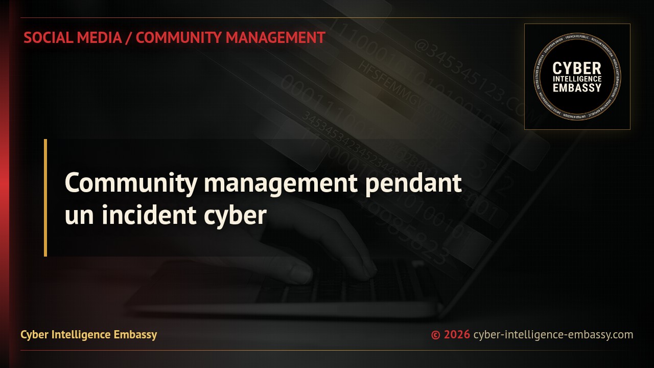 Community management pendant un incident cyber