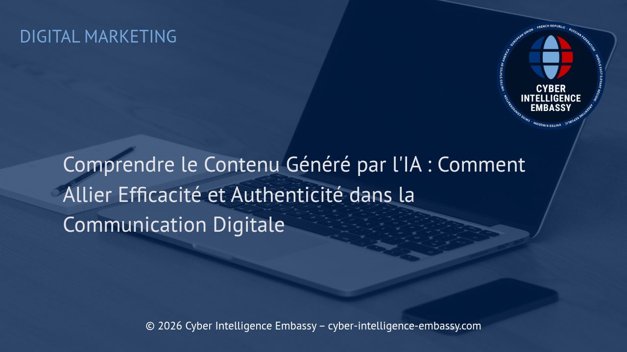 Comprendre le Contenu Généré par l'IA : Comment Allier Efficacité et Authenticité dans la Communication Digitale